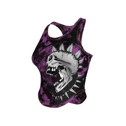Purple Punk Skull Tank