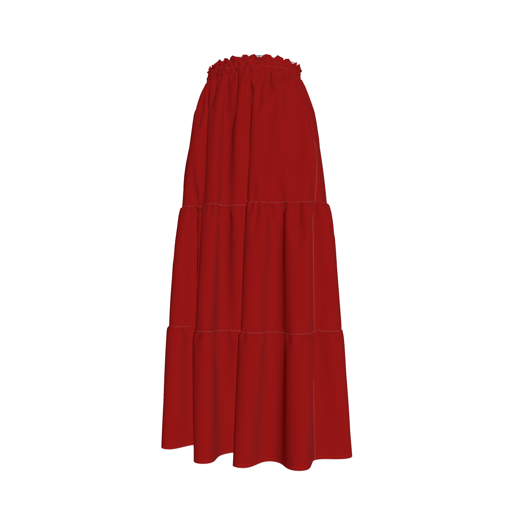 abrazos red prairie skirt