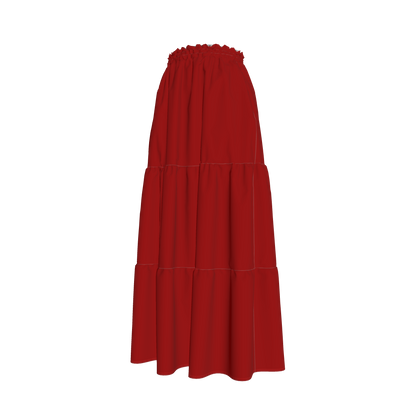 abrazos red prairie skirt
