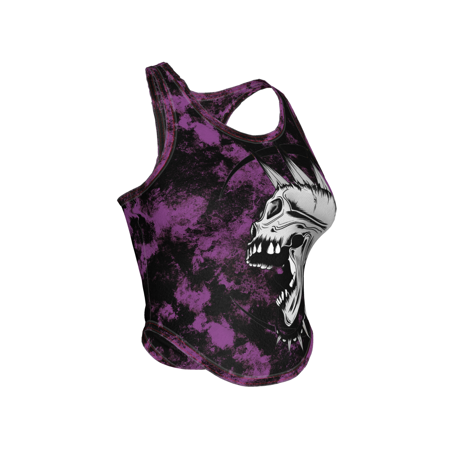 Purple Punk Skull Tank