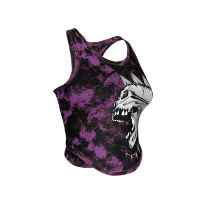 Purple Punk Skull Tank