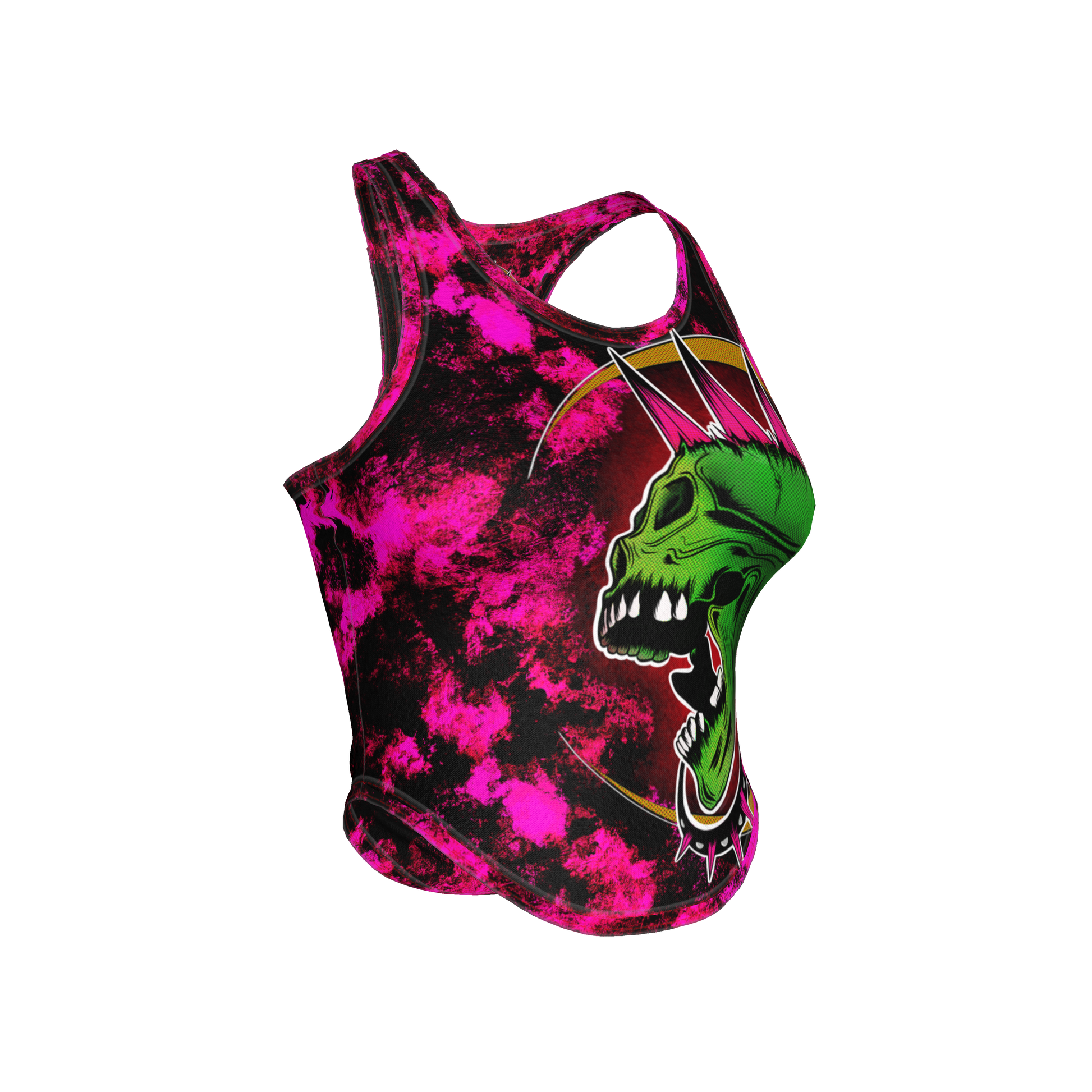 Pink Punk Skull Tank