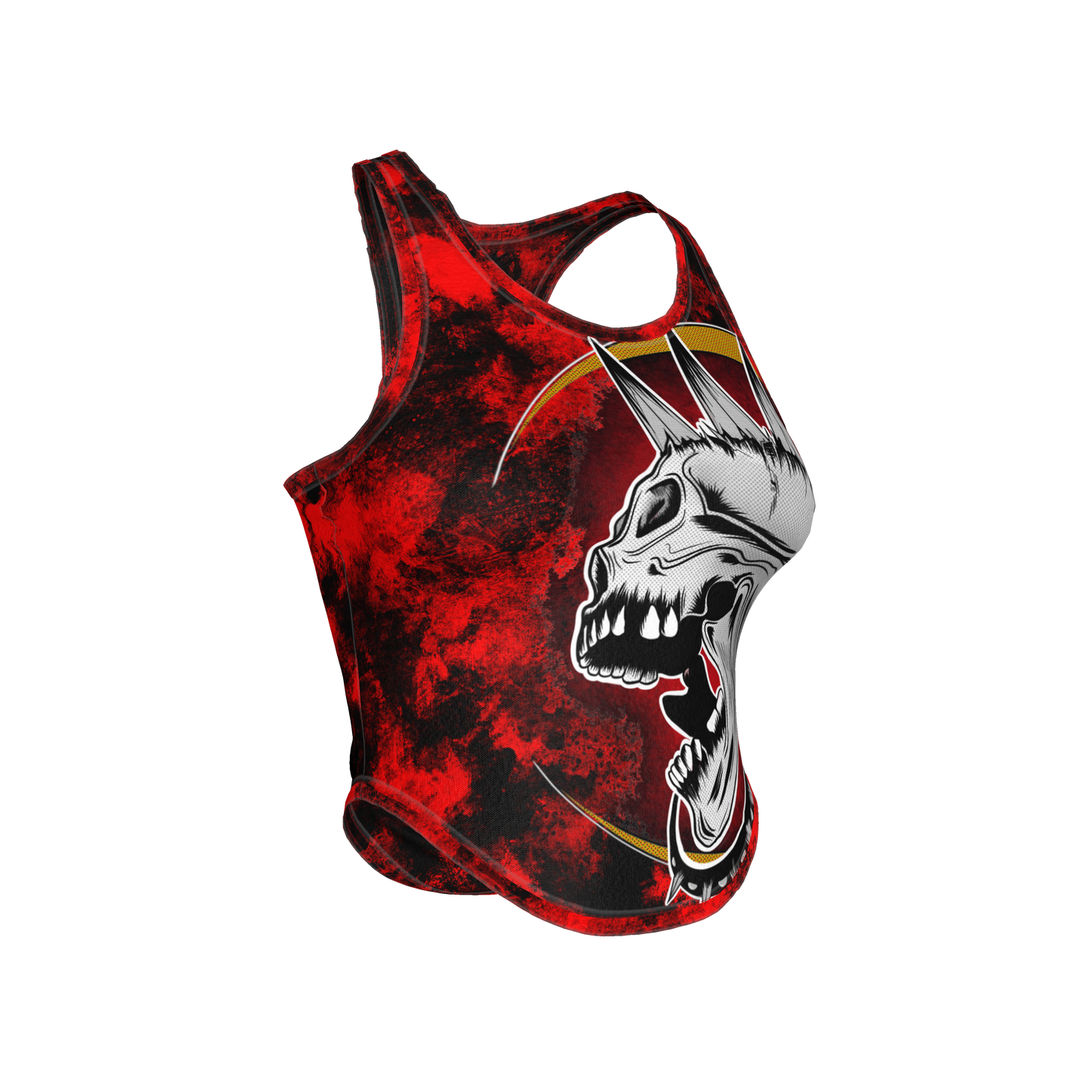 Red Punk Skull Tank