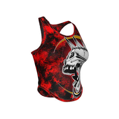Red Punk Skull Tank