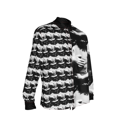 abrazos infinitos button up oversized shirt