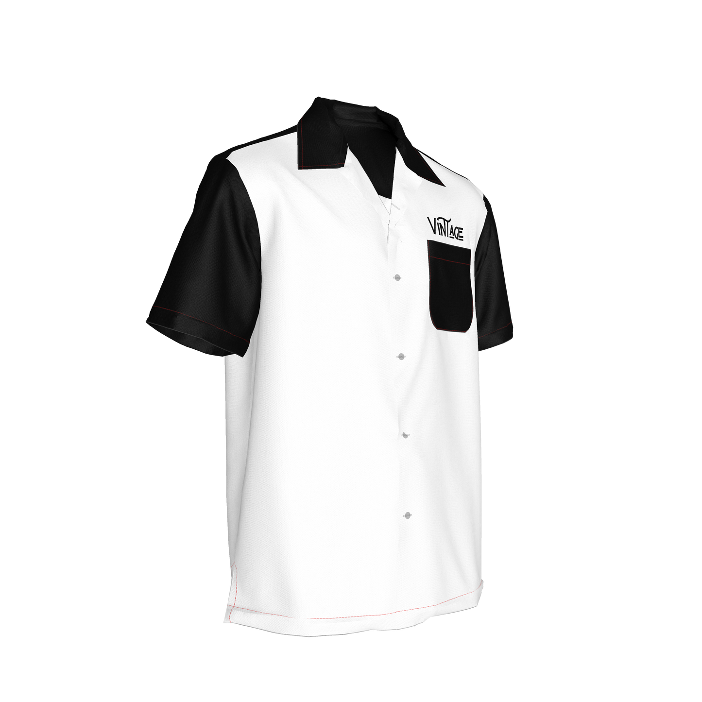 Vintage Men's Bowler Camp Collar Shirt - Oxford Cotton