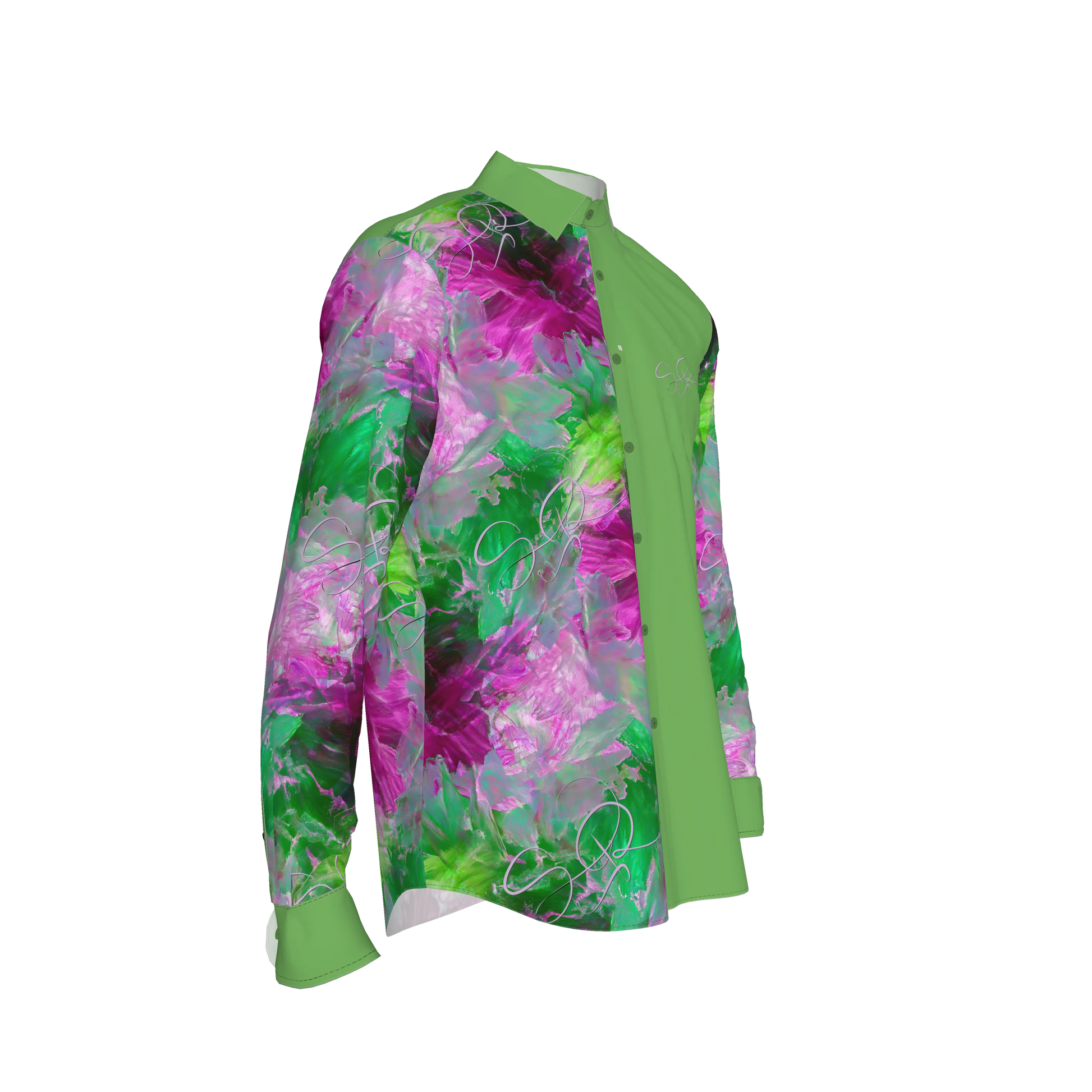 Mauricio-Print 3 Button-Up Shirt (French Placket/Unisex)