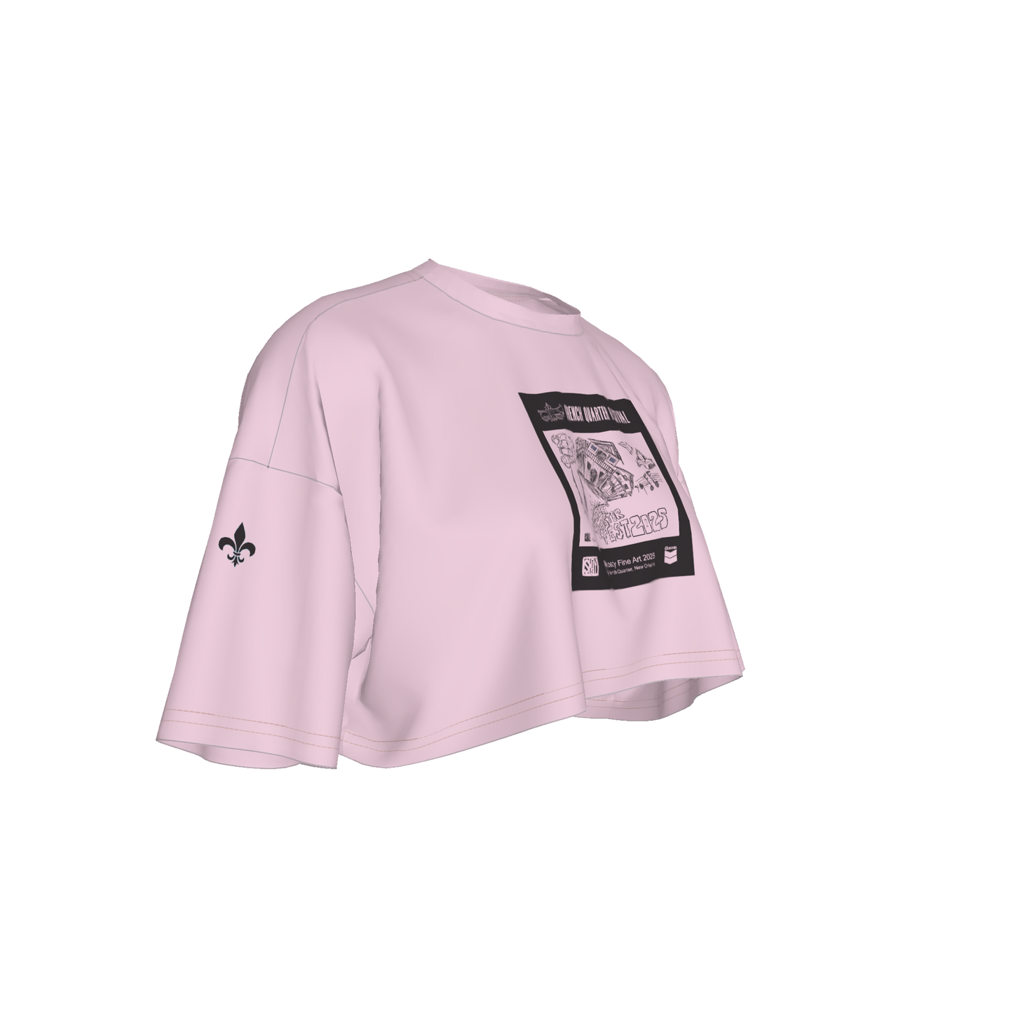 French Quarter Pink Cropped T-Shirt