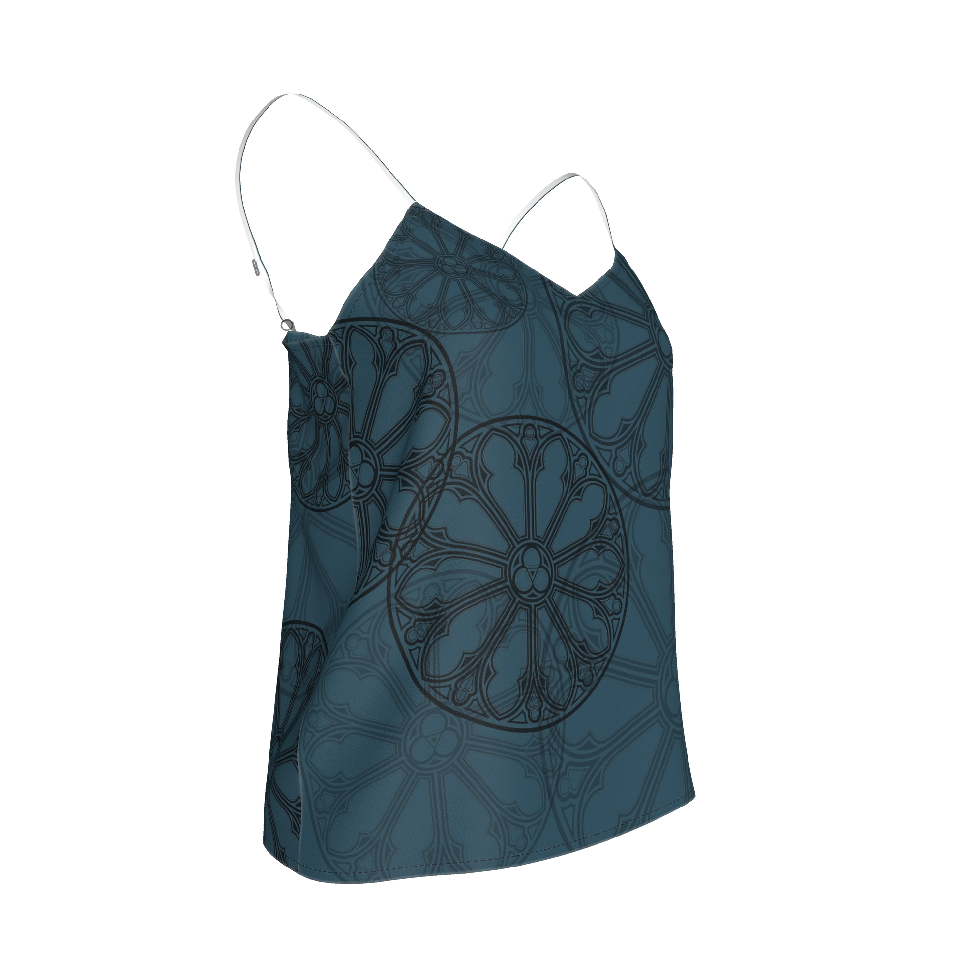 Teal Rose Window Camisole