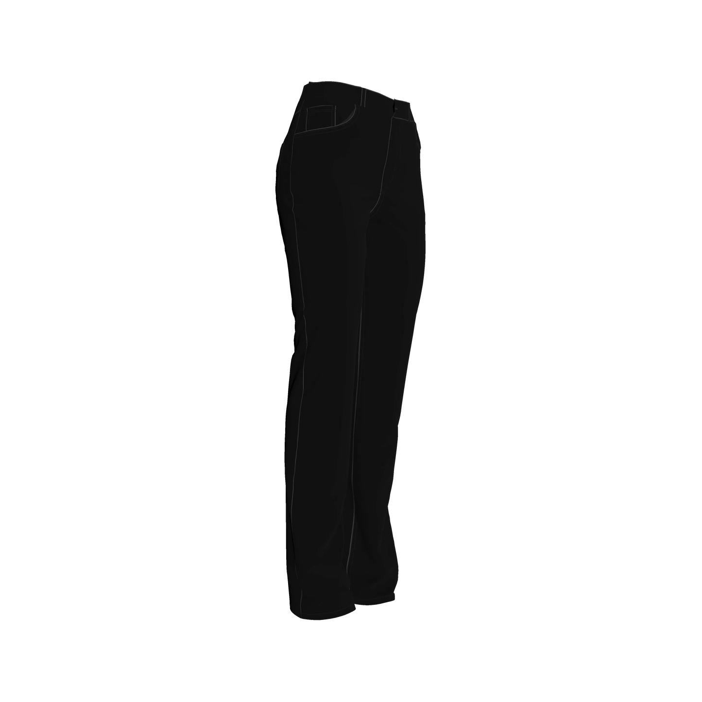 Slim Jeans in Pure Black Heavy Stretch Cotton Twill