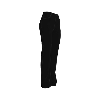 Slim Jeans in Pure Black Heavy Stretch Cotton Twill