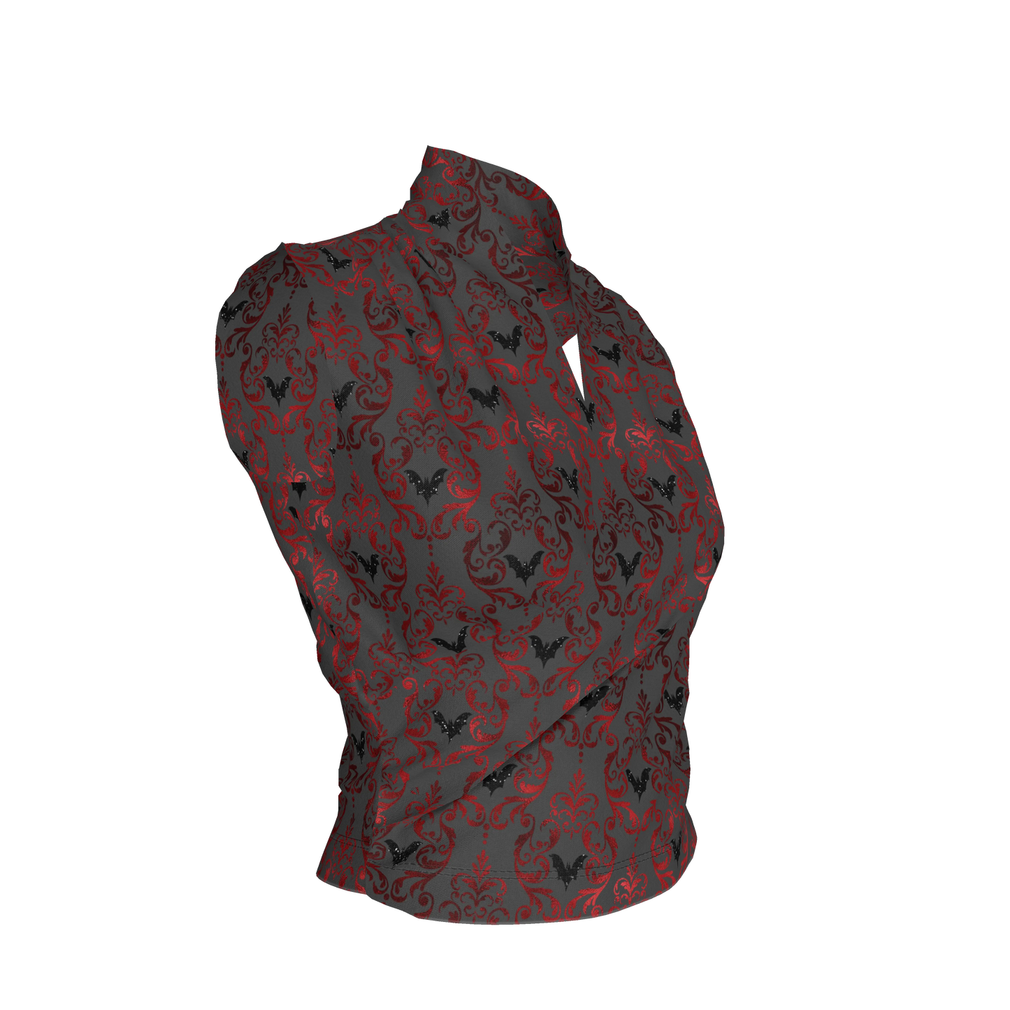 Vampire Bat Surplice Top - Bamboo Cotton Jersey