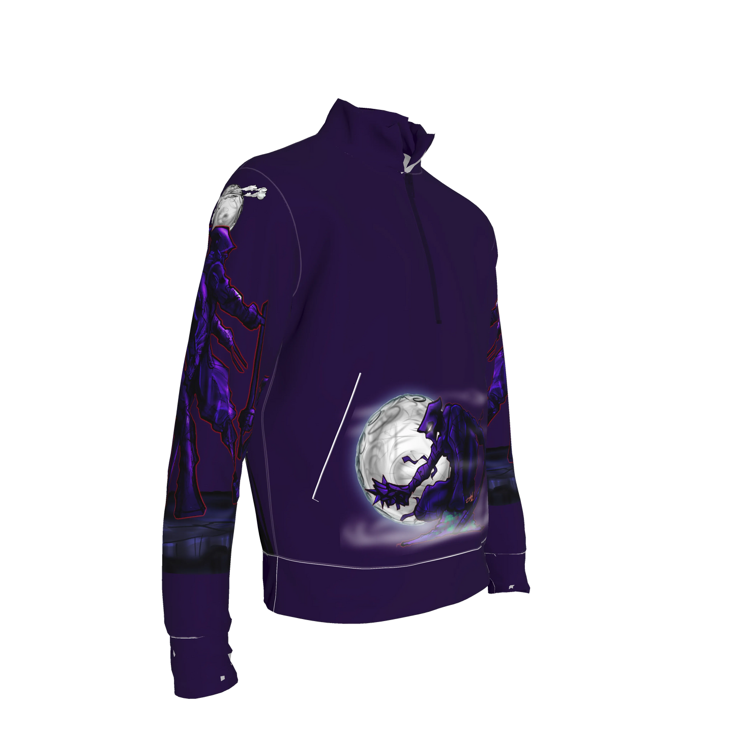 Tailored Quarter-Zip Sweatshirt – Midnight Hunter