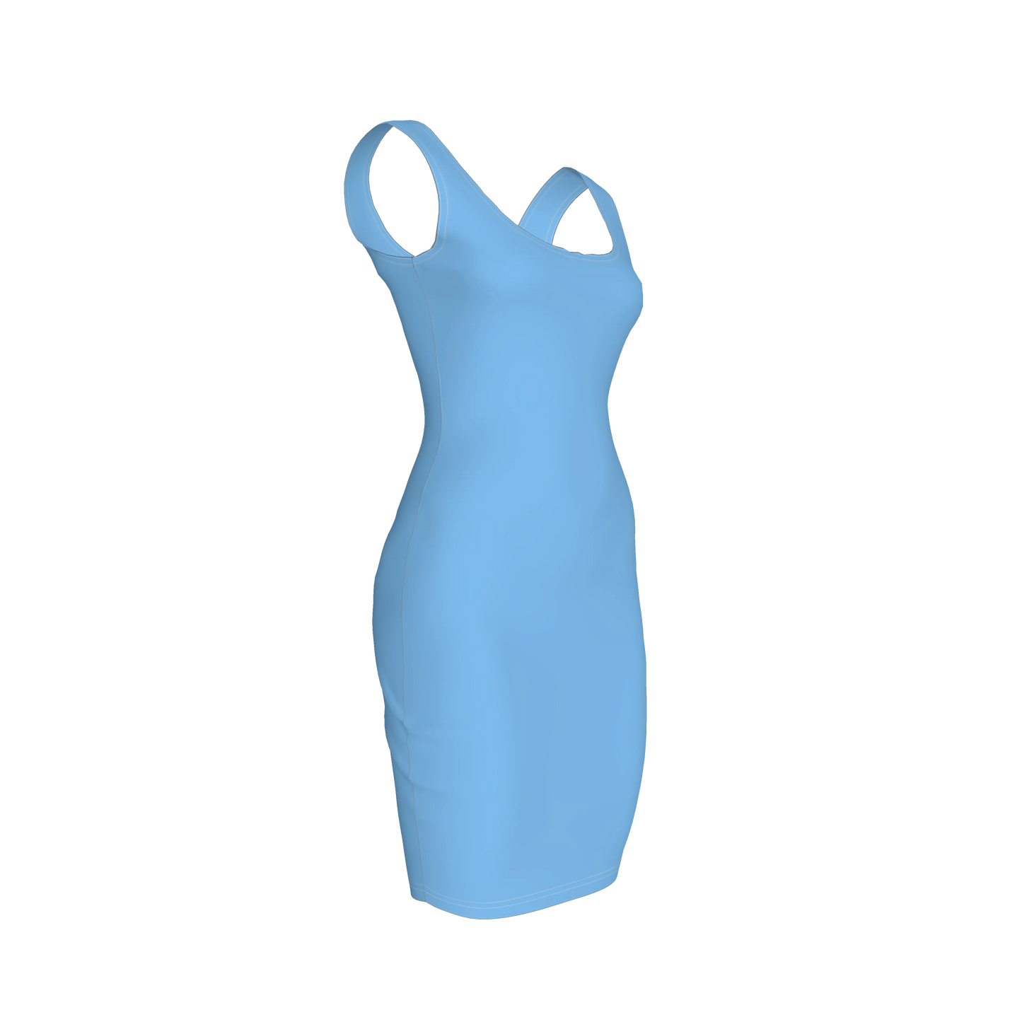 Body Con Tank Dress in Cotton-Spandex Lightweight Jersey