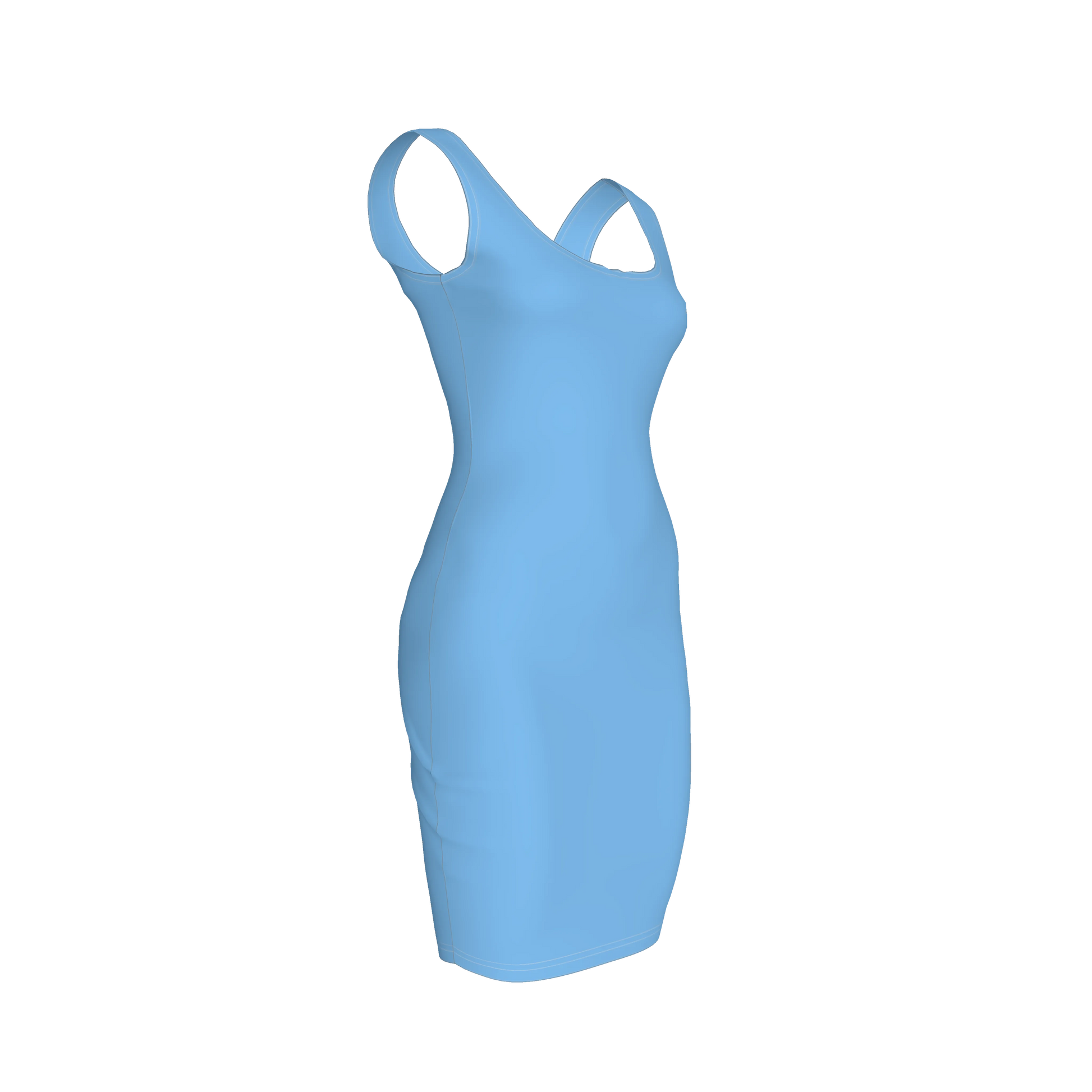 Body Con Tank Dress in Cotton-Spandex Lightweight Jersey