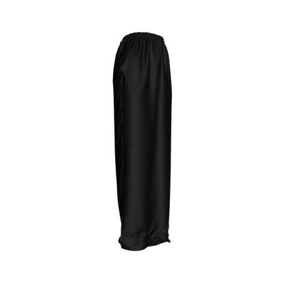 Draw String Pajama Pant in Pure Black Ecovero Viscose Crepe