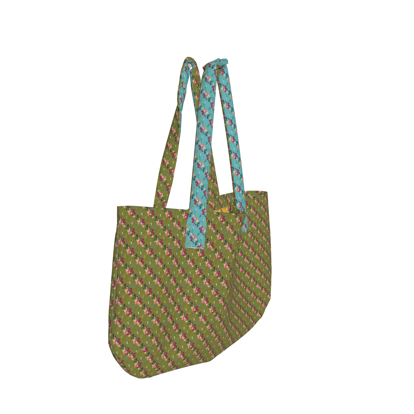 Large Tote Bag in Heavyweight Stretch Cotton Denim