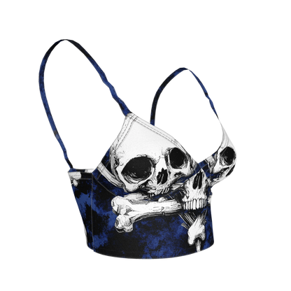 Blue Skeletittie Bralette