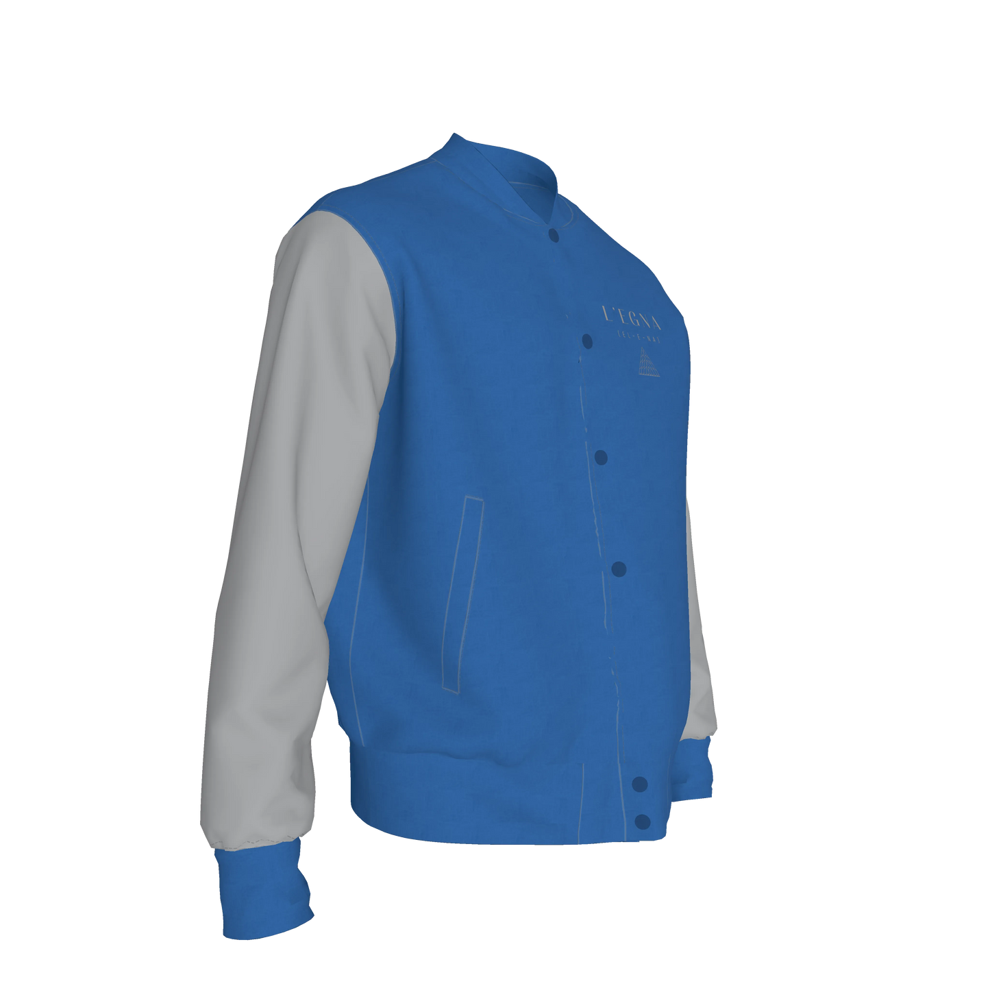 L'EGNA VARSITY JACKET - (BLUE)