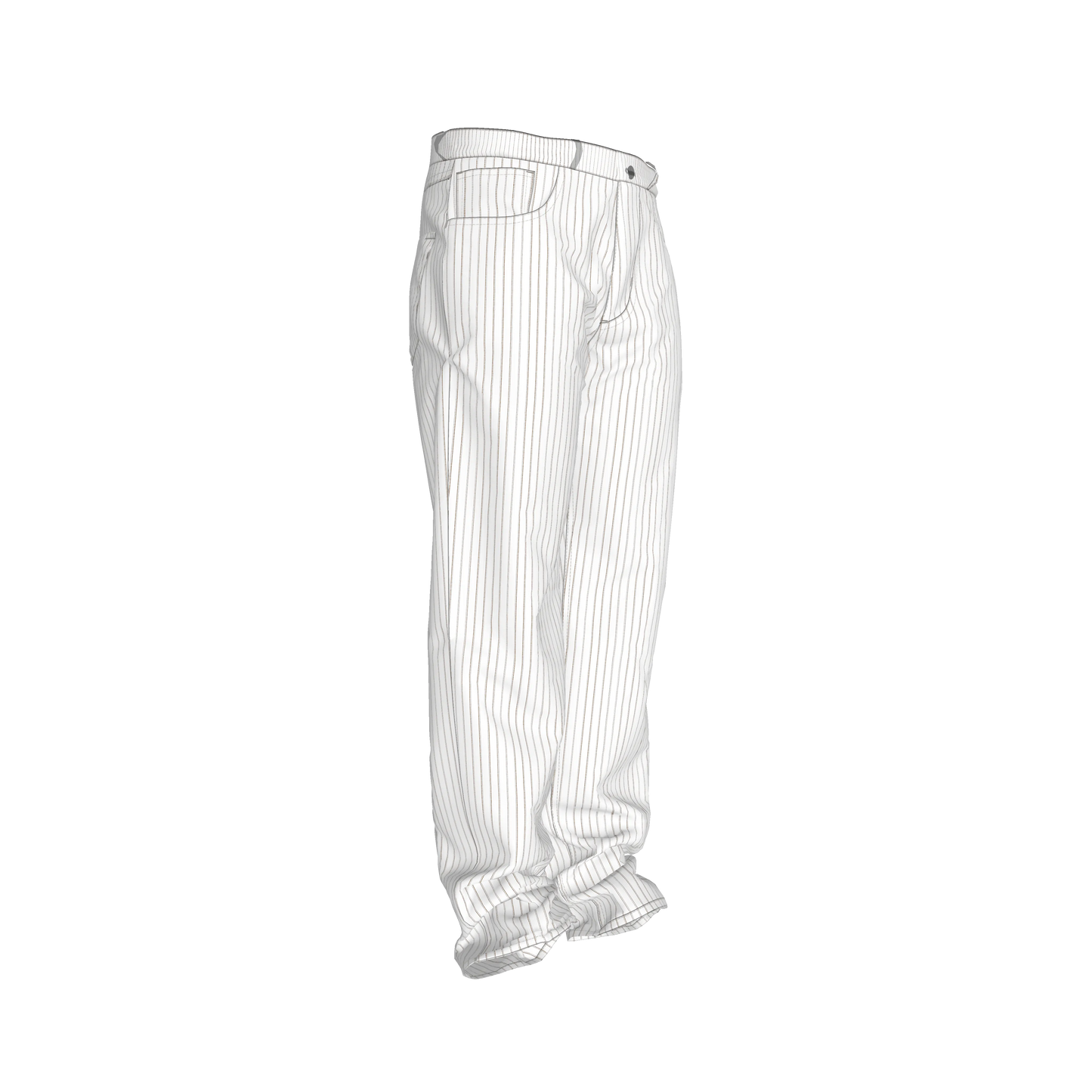 Brown Striped on White Premium Pants