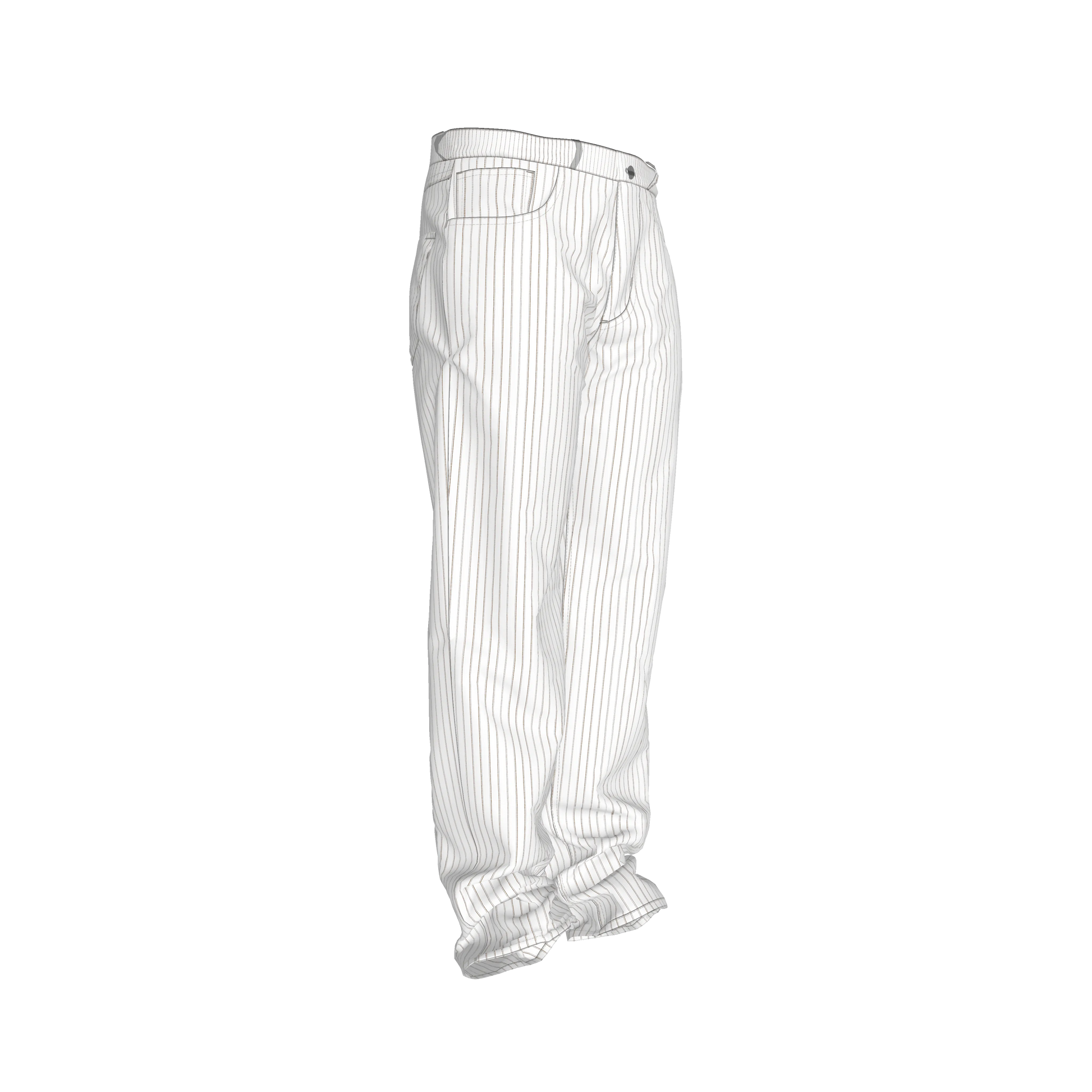 Brown Striped on White Premium Pants
