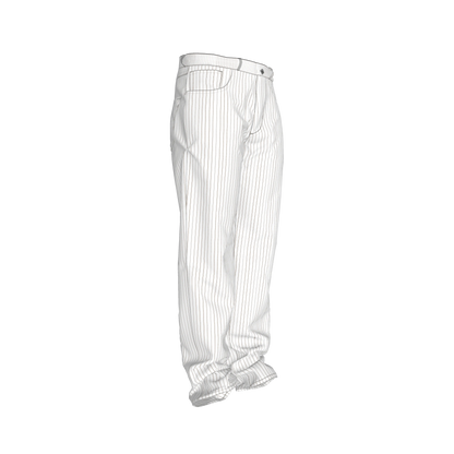 Brown Striped on White Premium Pants