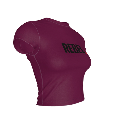 Cropped Baby T-shirt in Lightweight Stretch Cotton Jersey