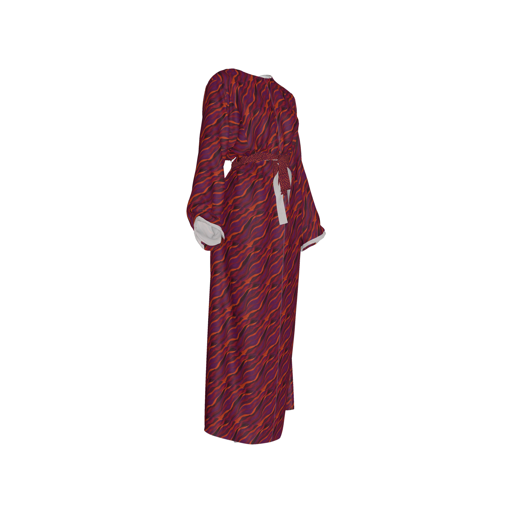 Kimono Sleeve Abaya in Lightweight Viscose Ecovero Rayon Crepe