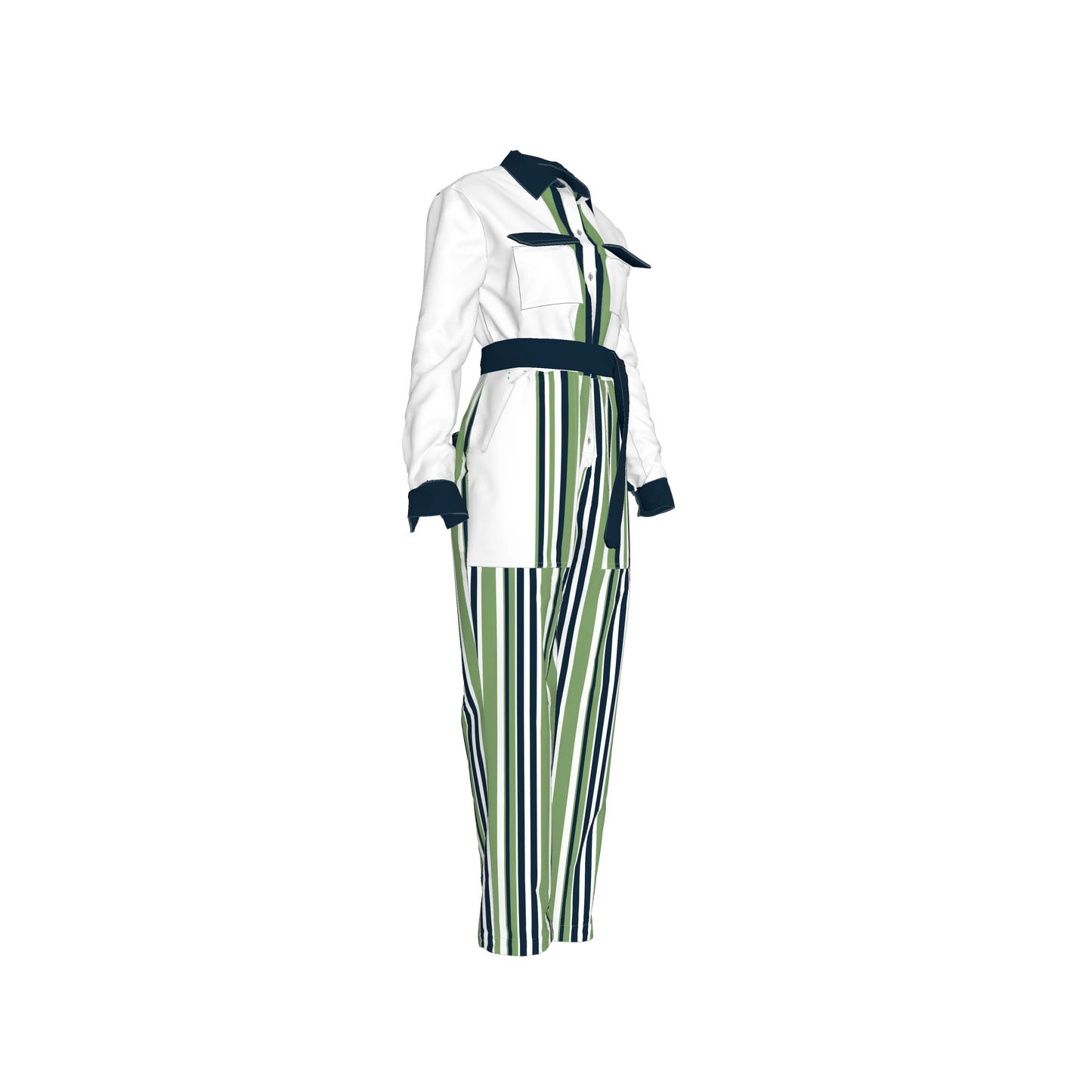 Button Front Jumpsuit