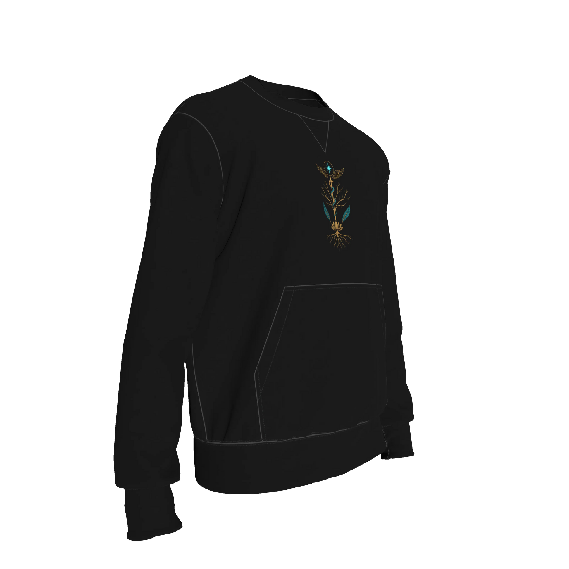 L'EGNA LOTUS RISING "BLACKOUT SIGNATURE" Crewneck Sweater