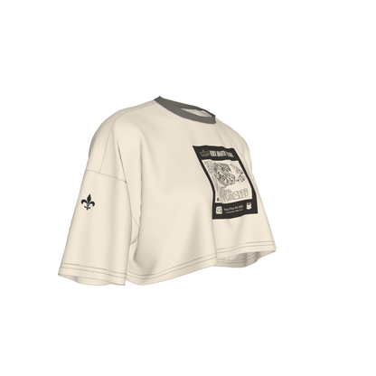 French Quarter Tan Cropped T-Shirt – Organic Cotton Pique