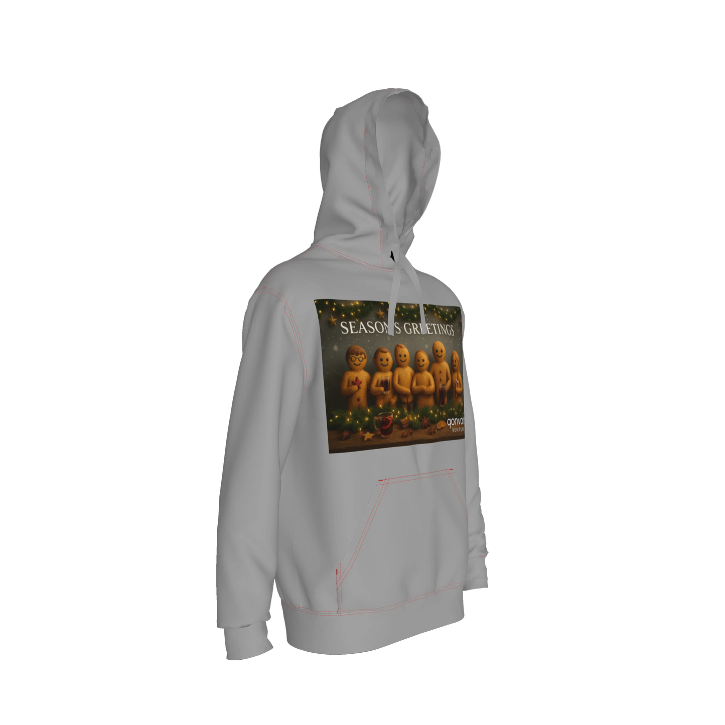 Basic Hoodie with Festive Gingerbread Print