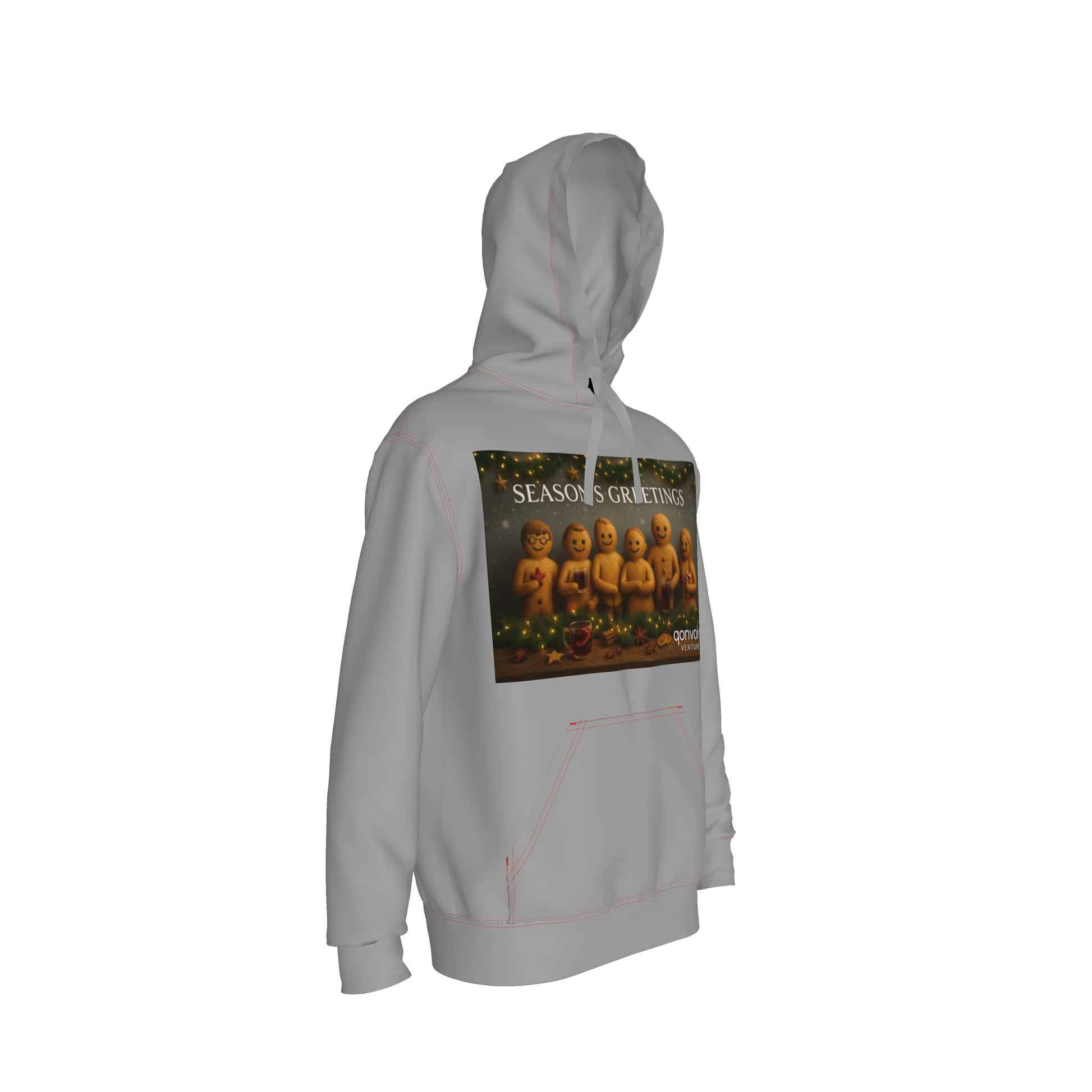 Basic Hoodie with Festive Gingerbread Print