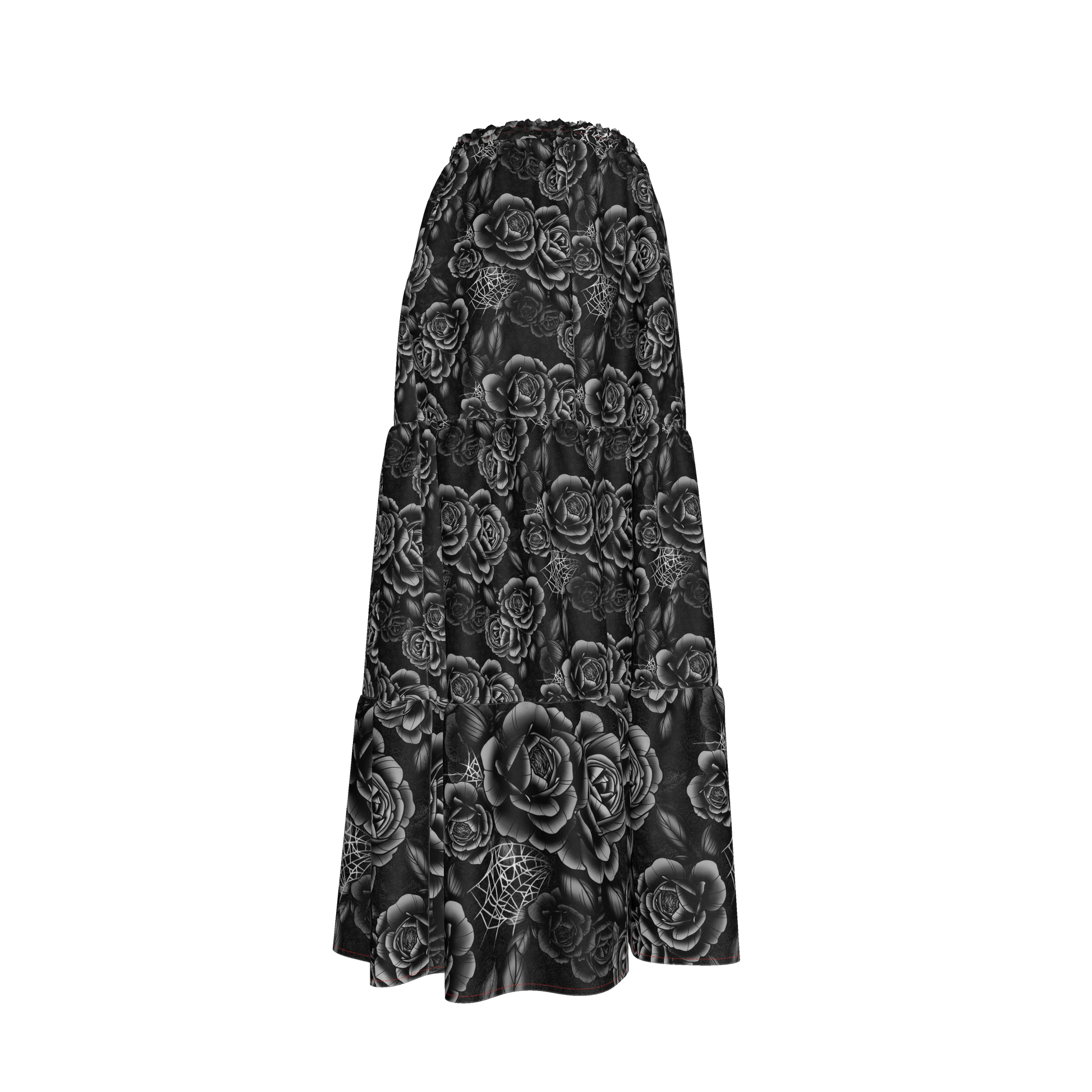 Black Rose Tiered Skirt