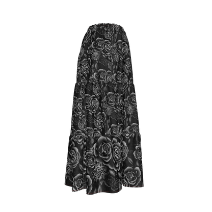 Black Rose Tiered Skirt