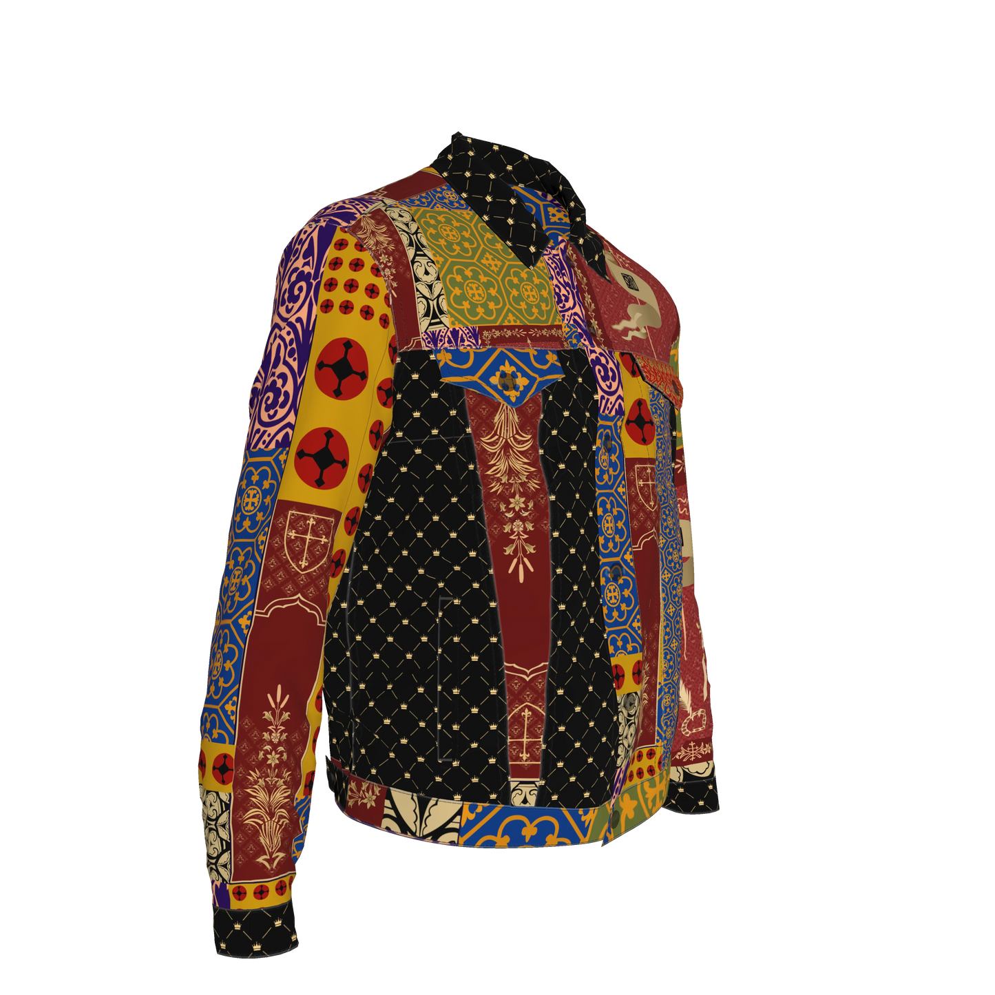 Joan of Arc Exclusive Satin and Denim Jacket