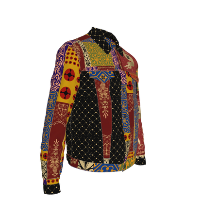 Joan of Arc Exclusive Satin and Denim Jacket
