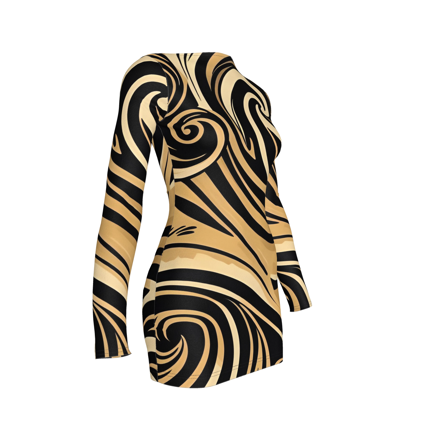 Solei Sccop Back Bodycon Dress (Baz'l Couture)