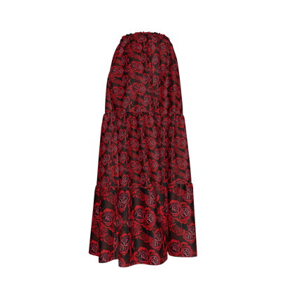 Red Rose Tiered Skirt