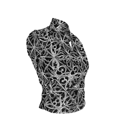 Gothic Lattice Surplice Top in Bamboo Cotton Jersey