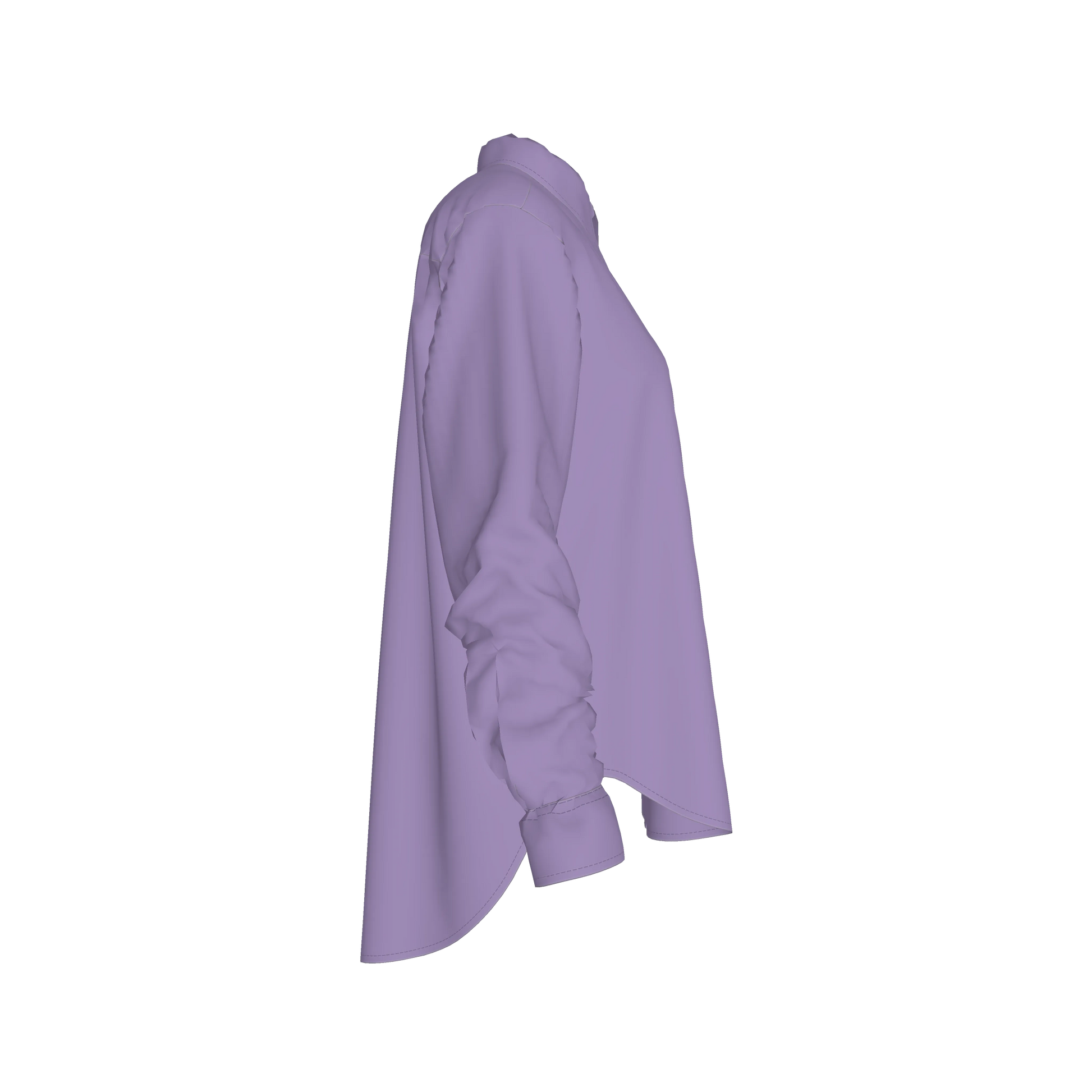 L'EGNA RISING VIOLET SMOKE Oversized Button-Up