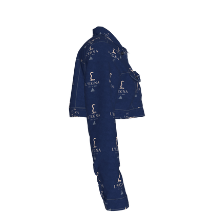 L'EGNA RISING BLUEBLOOD Cropped Jean Jacket (ALL-OVER PRINT)