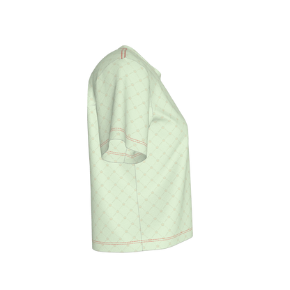 Crown and Lines Light Green Women’s Cropped T-Shirt
