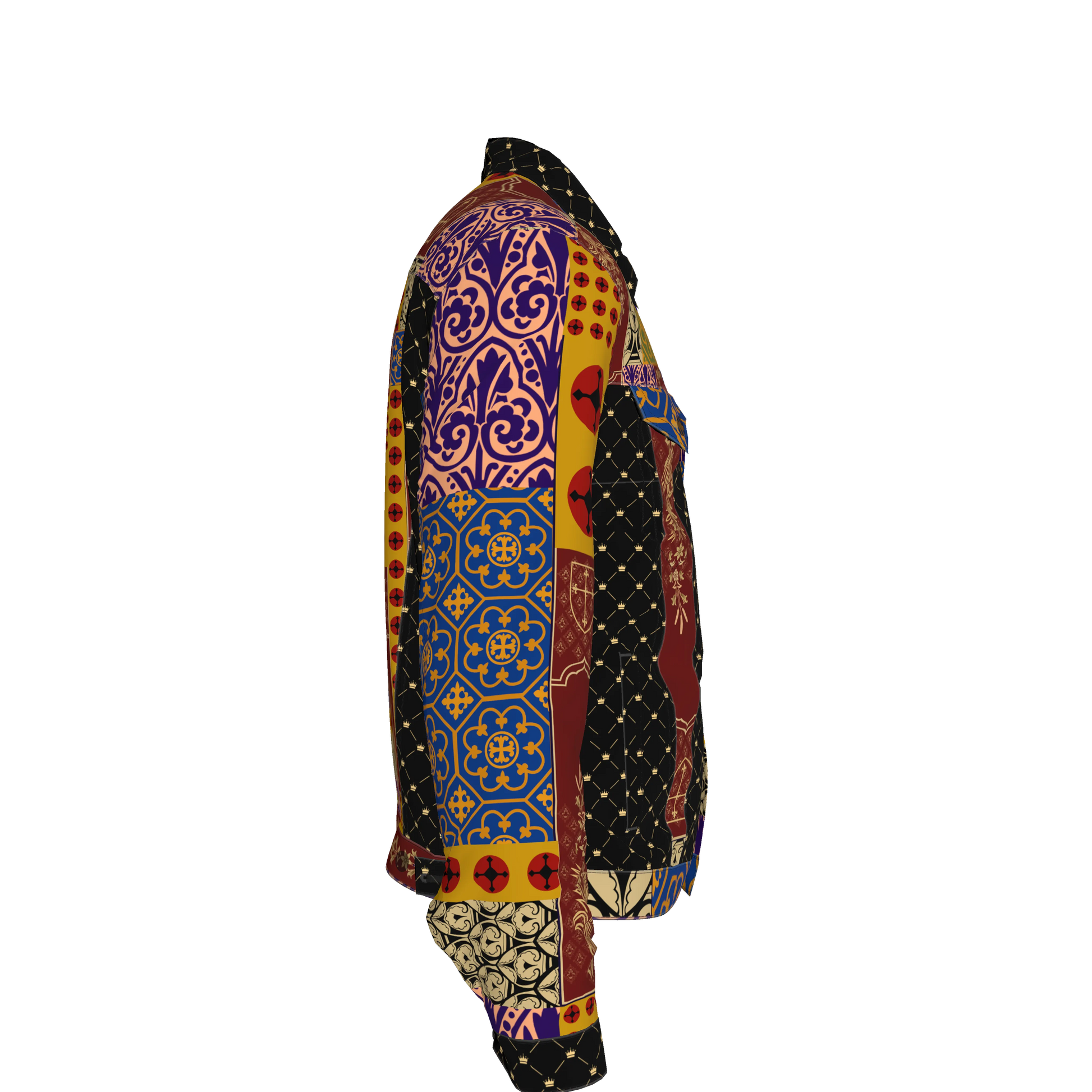 Joan of Arc Exclusive Satin and Denim Jacket