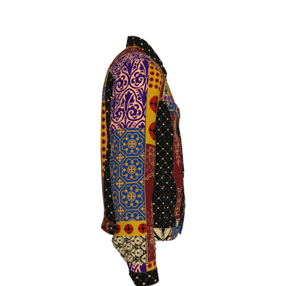 Joan of Arc Exclusive Satin and Denim Jacket