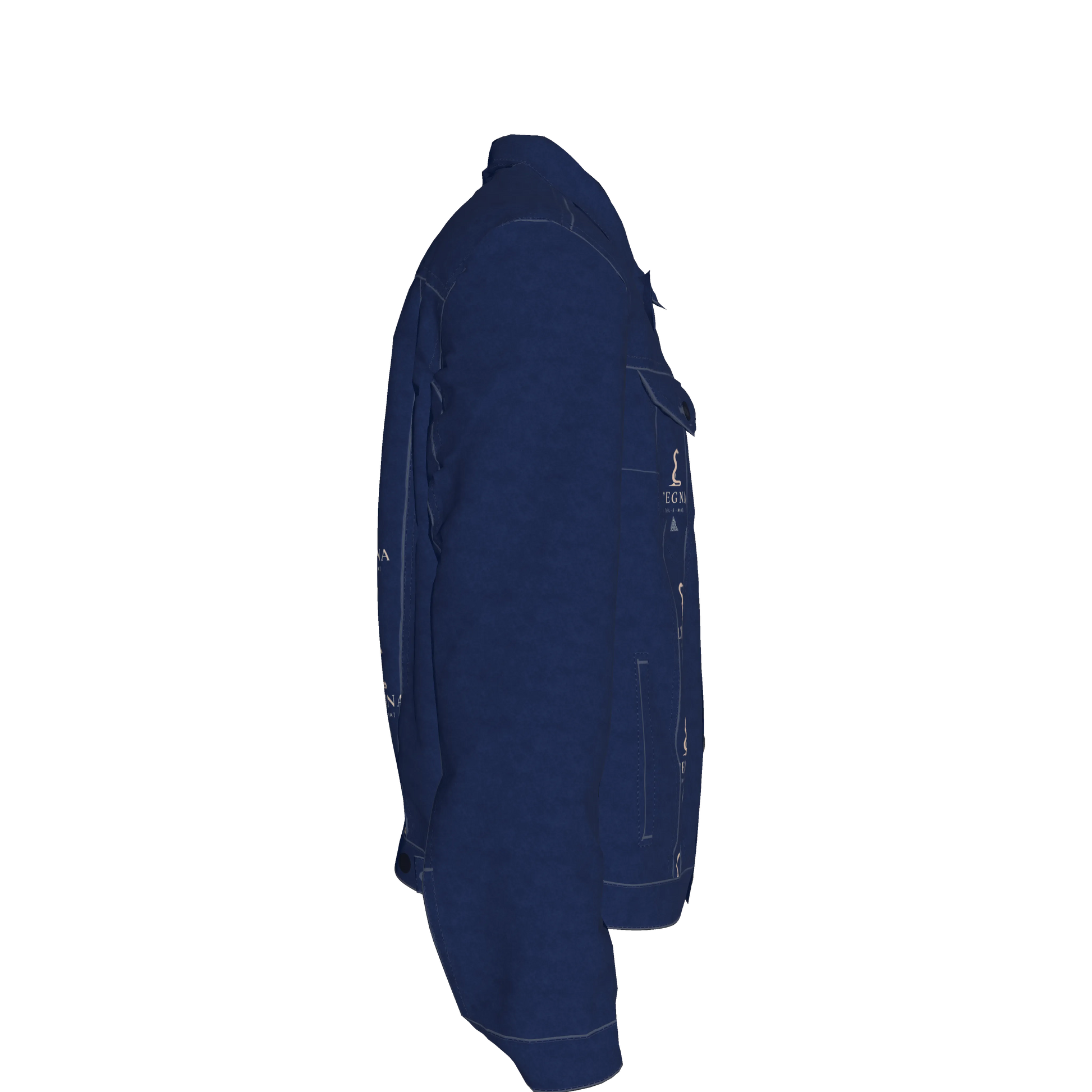 L'EGNA RISING 'BLUE-BLOOD' Jean Jacket (ALL OVER PRINT)