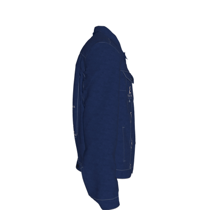 L'EGNA RISING 'BLUE-BLOOD' Jean Jacket (ALL OVER PRINT)