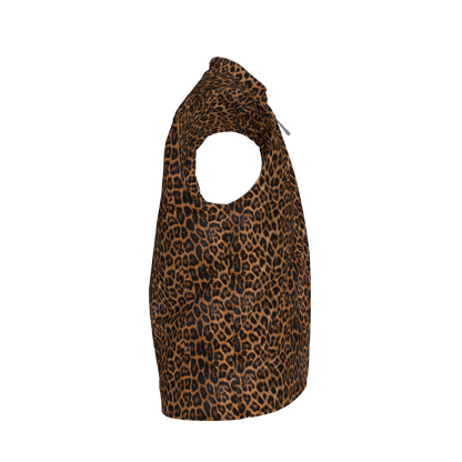 L'EGNA RISING (LEOPARD) VEST – Heavy Stretch Cotton Twill Gilet