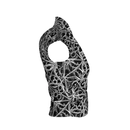 Gothic Lattice Surplice Top in Bamboo Cotton Jersey