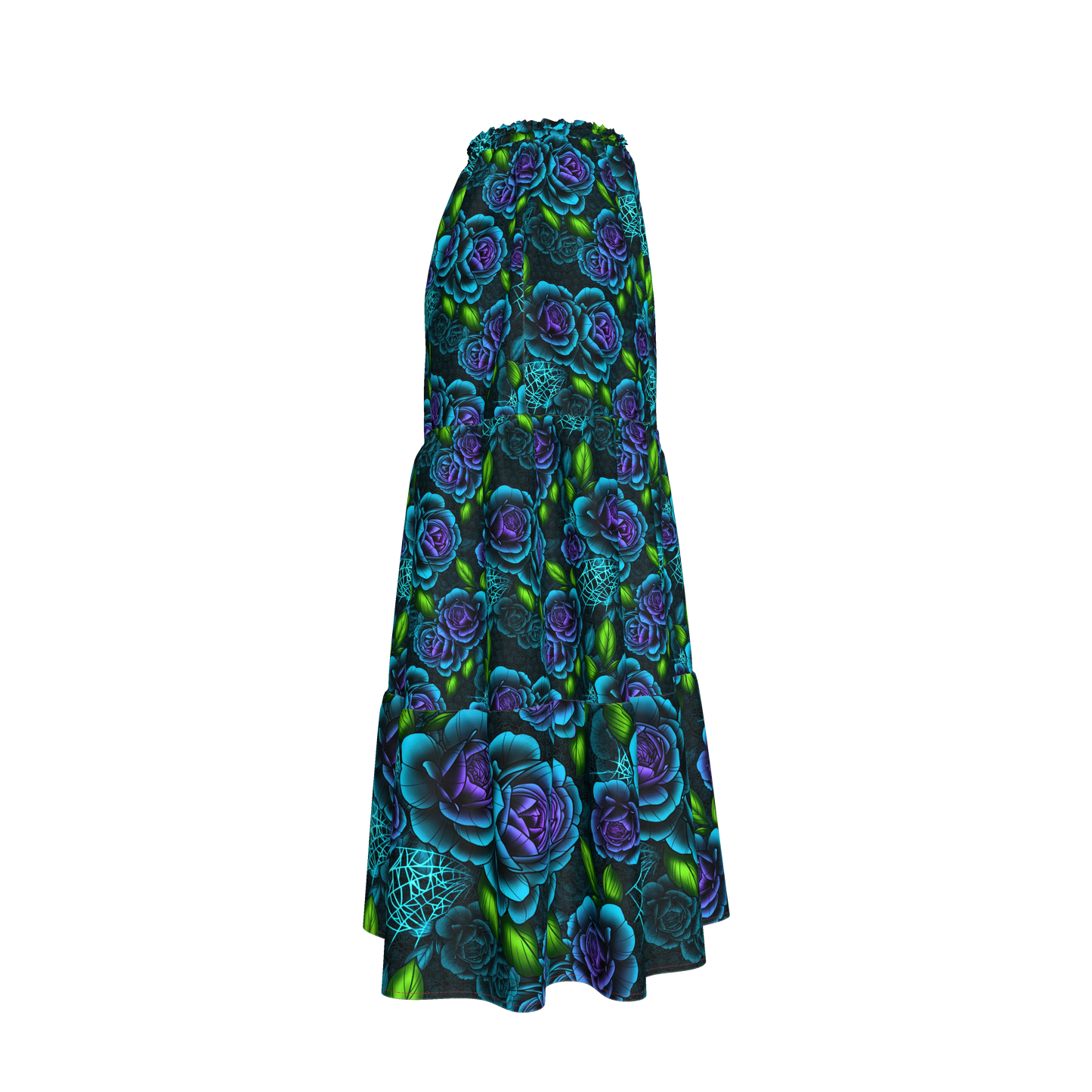 Blue Rose Tiered Skirt